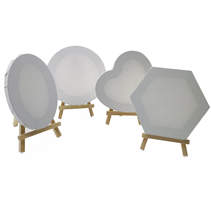 Customized shape Hand-painted Diy Blank Painting Canvas Frame Cotton Stretched Painting Canvas