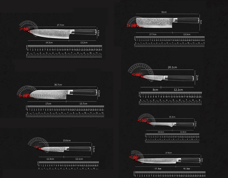 Рукоятка из дамасской стали G10 поварской Чоппер универсальный нож для очистки овощей кухонные Дамасские Ножи