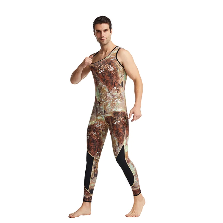 Vest Style Short Sleeve 3mm 5mm 7mm Neoprene Surfing Snorkeling Men New Fashion Camouflage Back Zip Wetsuit  Neoprene Sbr Scr Cr