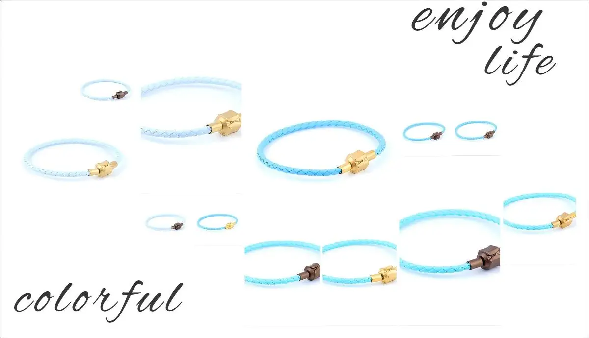 Fashion simple couple leather bio magnetic bracelet health genuine leather bracelet for men women