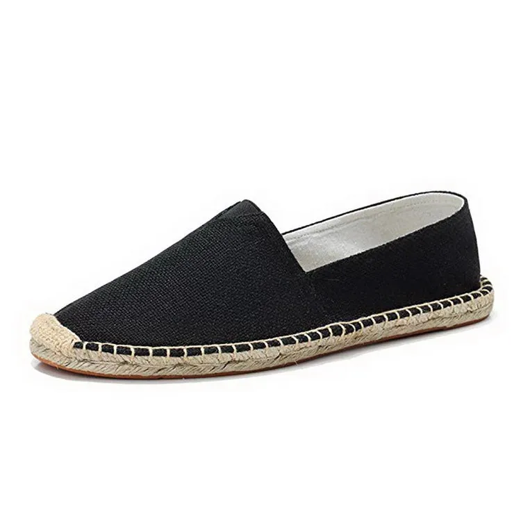Cheap Custom Casual Cloth Shoes Canvas Slip-on Espadrilles For Men