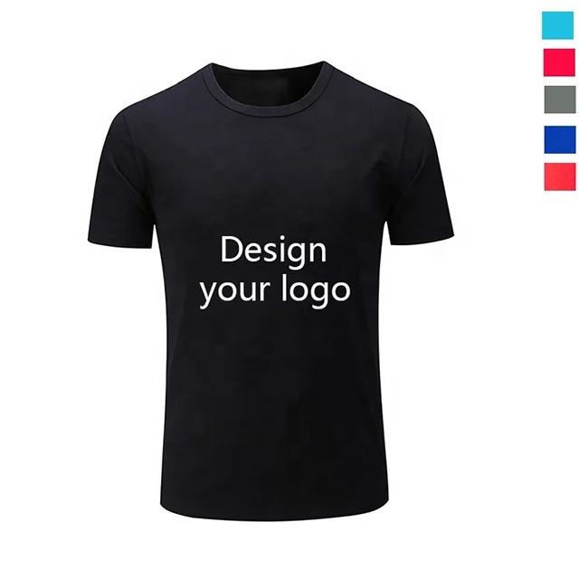 
Hot Sale Short Sleeve O-neck T Shirt Printing with Pattern Long Black T-Shirt With 100% Cotton 