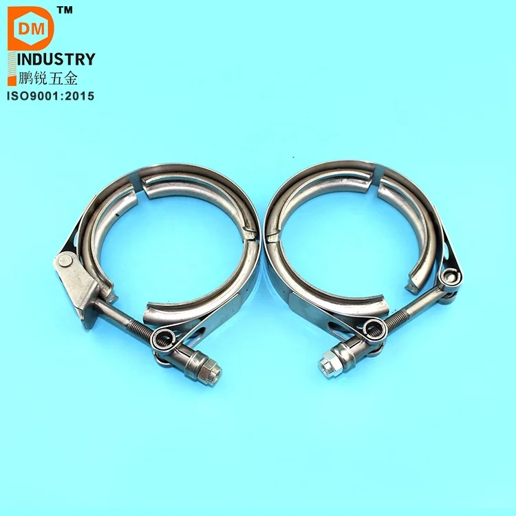 V-образный хомут с фланцами с логотипом на заказ, готовый к отправке от 1,5 до 6 дюймов