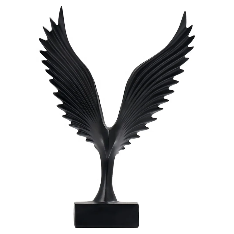 vintage European-style creative modern minimalist decoration resin art statue Dapeng wings sculpture Resin Crafts gifts