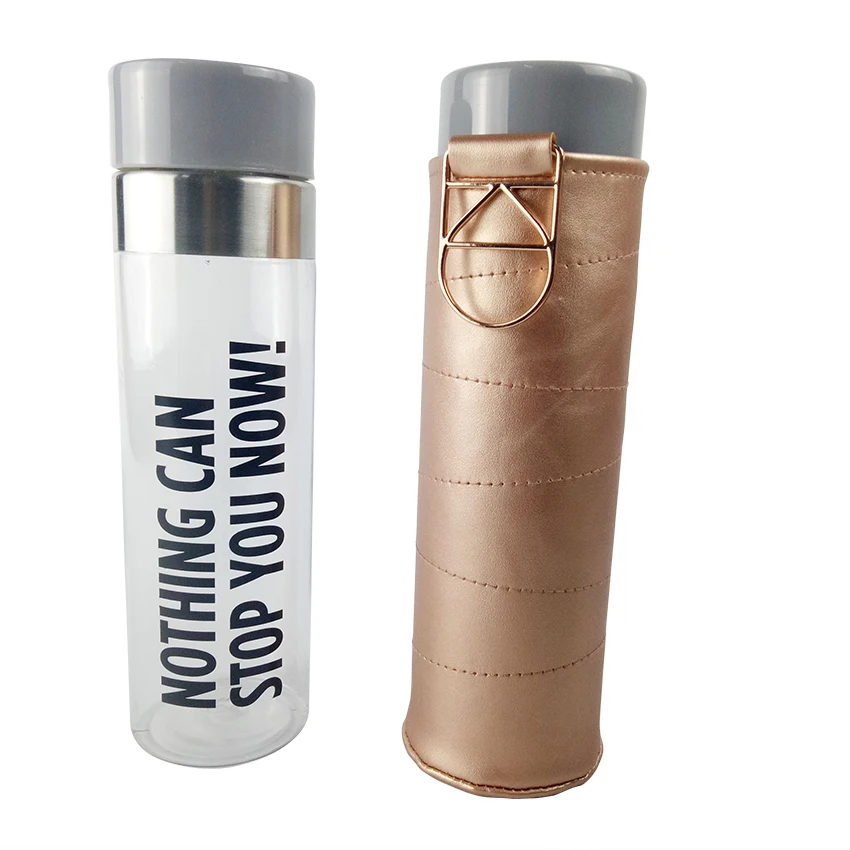 newest fashion custom promotional gold leather wool felt water wine bottle holder  bottle sleeve bottle cooler bag