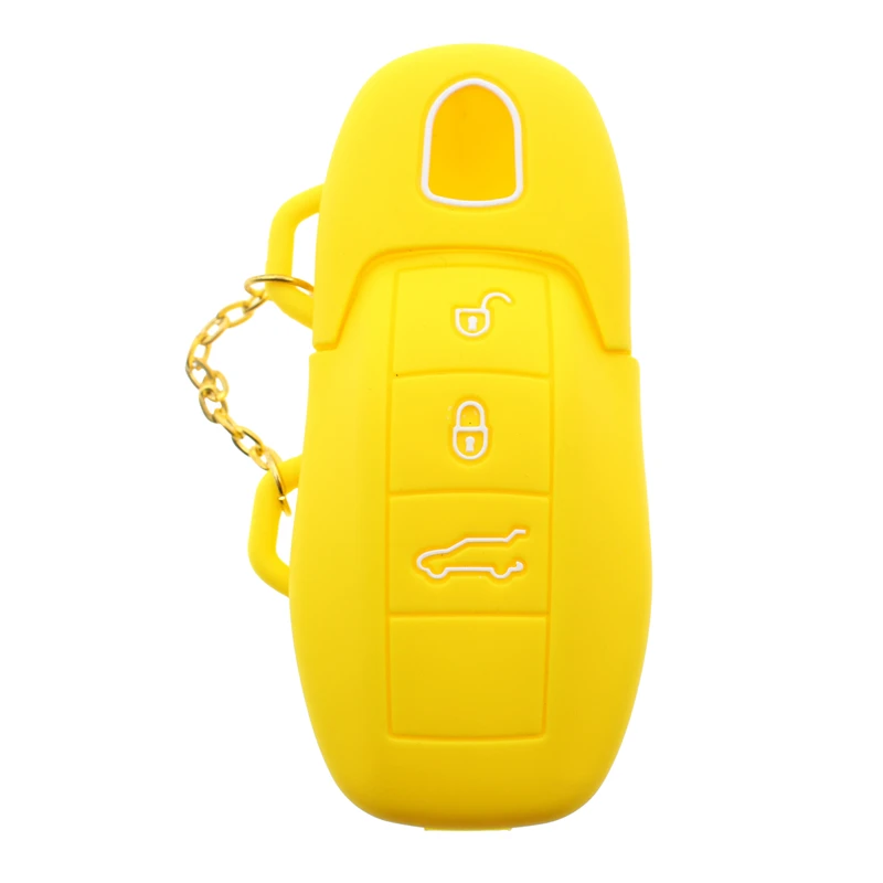 Silicone car key Holder Jacket Remote Key Case Shell For Porsche Cayenne