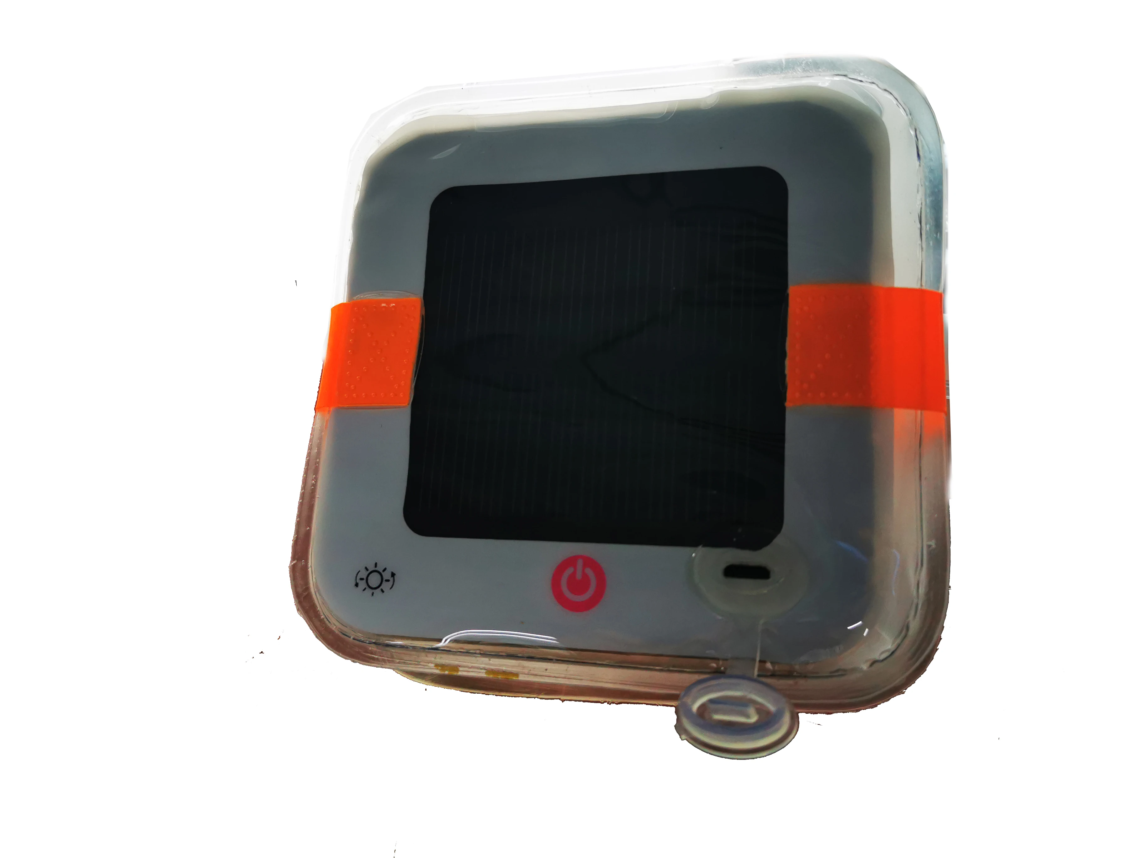 Portable Outdoor Retractable LED Solar Inflatable Lantern White Red Night Fishing Camping Emergency Use