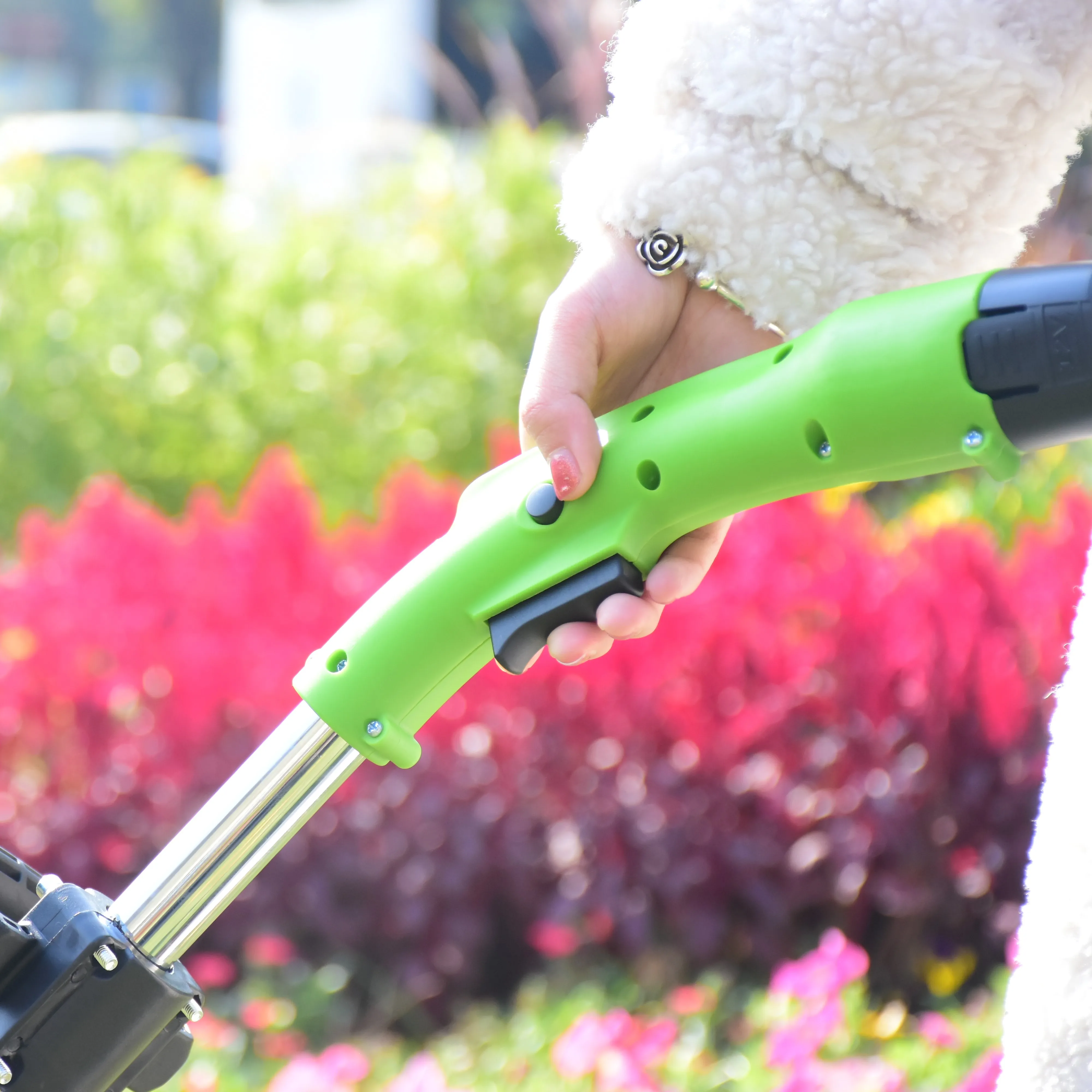 Cordless String Trimmer with 12V Lithium 2000mAh, Plastic Blade Lawn Mower Cordless GRASS TRIMMER