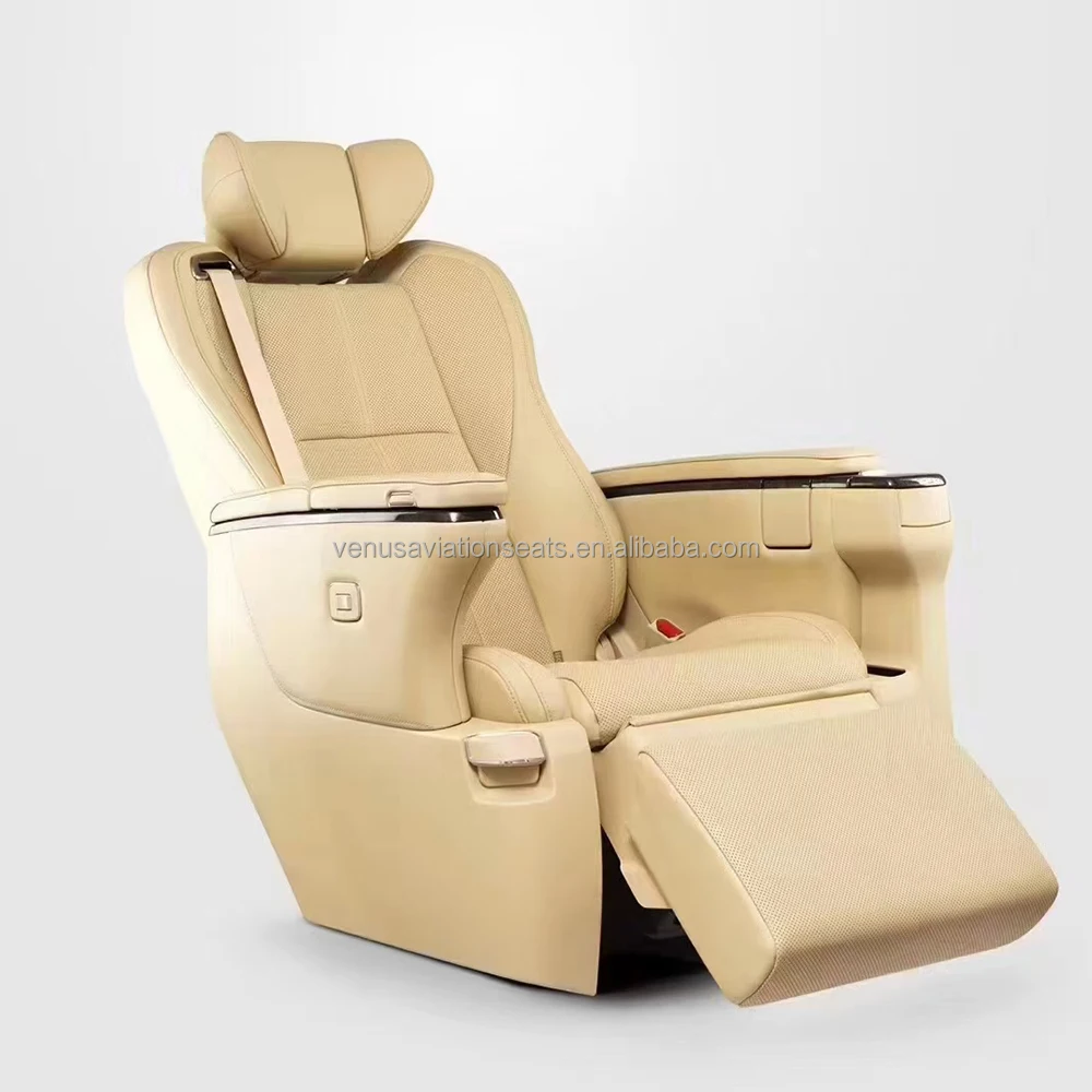 Electric Heating Massage Swivel Reclining Luxury Leather Van Car Seat for Modification MPV Van Minibus LM 300 alphard vellfire