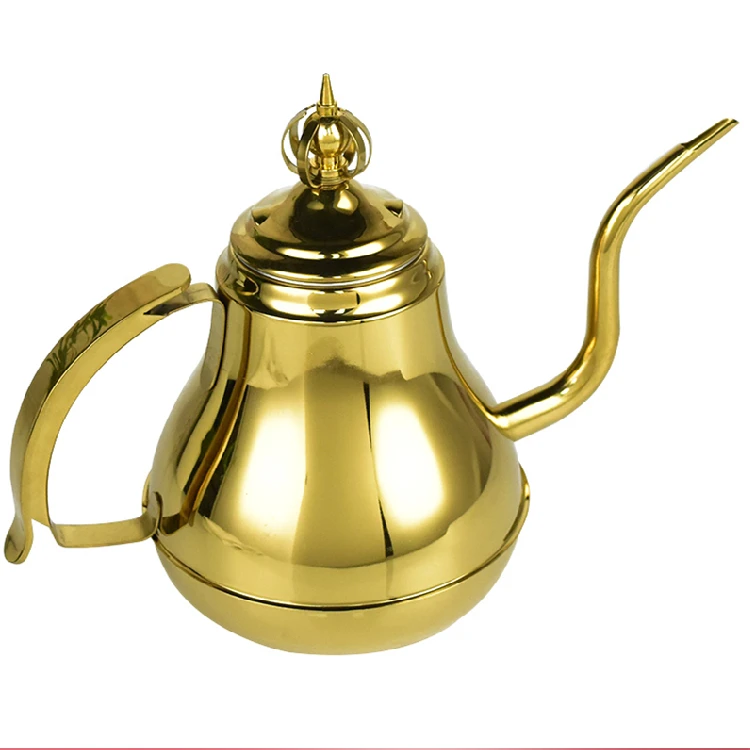 1.2L/1.8L Gold Stainless Steel Teapot Gooseneck Pour Coffee Tea Kettle Filter Strainer Pot