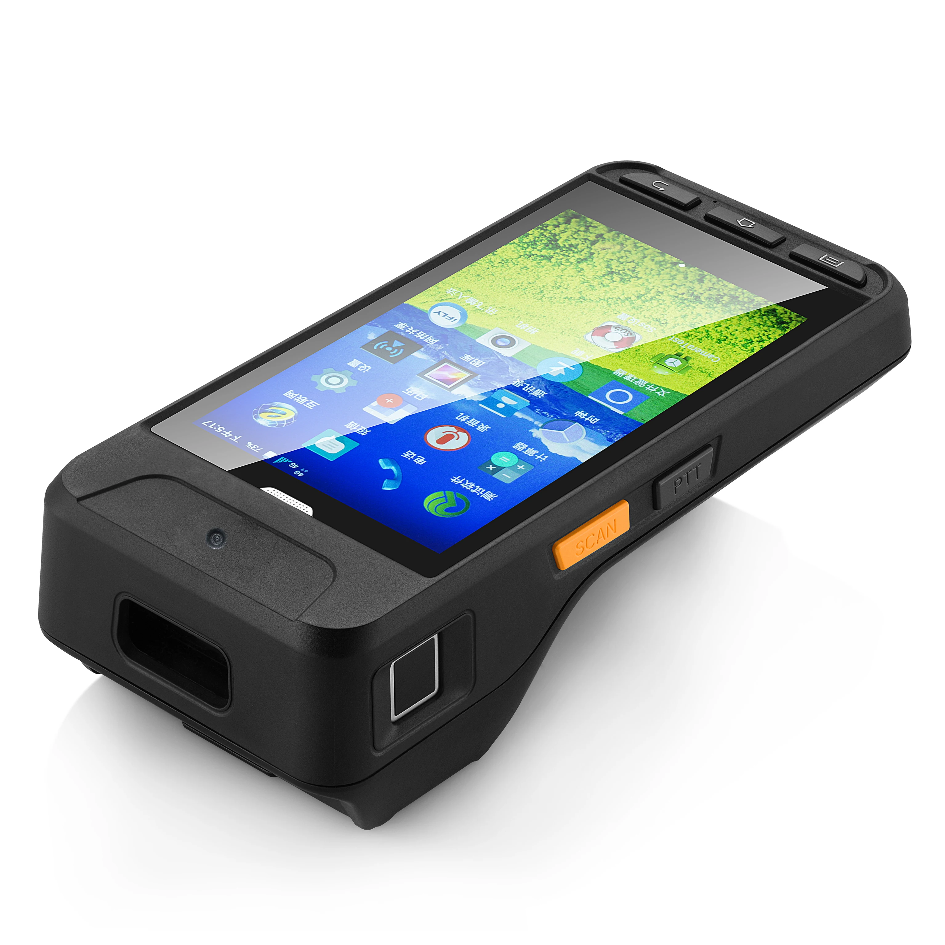 R800C Android 1D 2D сканер штрих-кода с термопринтером 5 0 дюймов отпечаток пальца прочный КПК