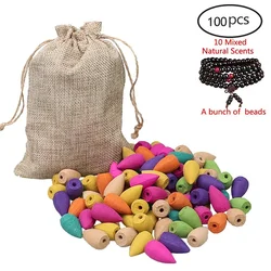 Household Natural Reflux Tower Incense With Beads Smoke Backflow Incense Cones Fragrant Reflux Aromatherapy Cones