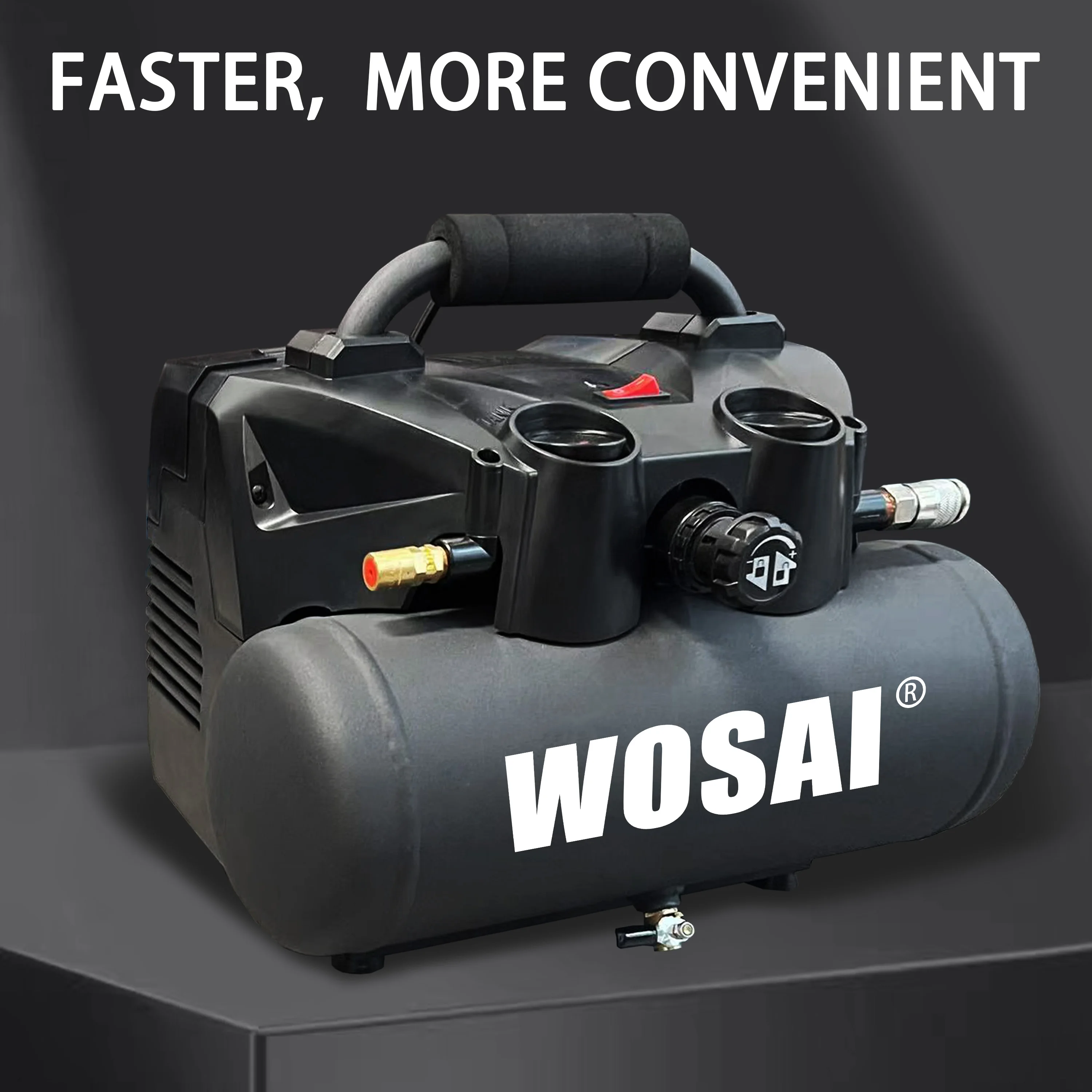 WOSAI 116-135PSI Pump Car Tyre Onboard Air Compressor Tire Inflator