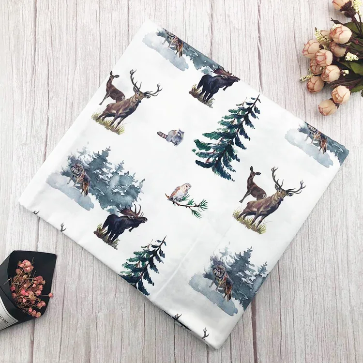 Creative Custom Fabric Water Print 100% Cotton Woven Twill Fabric for Sweatshirts