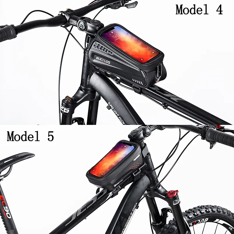 OEM/ODM BUCKLOS Frame Front Top Tube Bicycle Pannier Bag Waterproof Bike Bag 6.5in Phone Case Touchscreen MTB Bag Pack