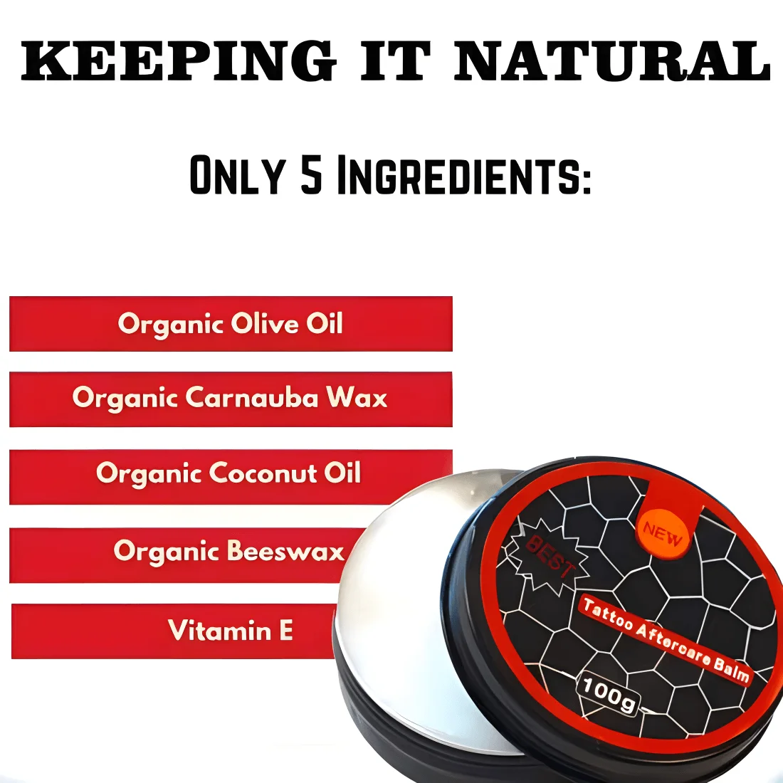 Hadiyah Beauty New Tattoo Aftercare Balm Repairing Cream Butter 100g for  Body Art Tattoo Supply