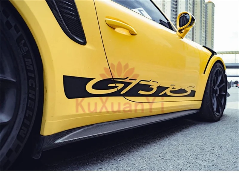 GT3 style carbon side skirt for Porsche 911 992