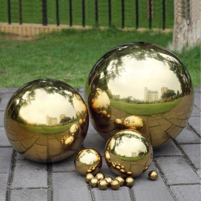 Stainless Steel Hollow Metal Balls for Garden Art and Crafts Elegant Ornaments for Outdoor Decor