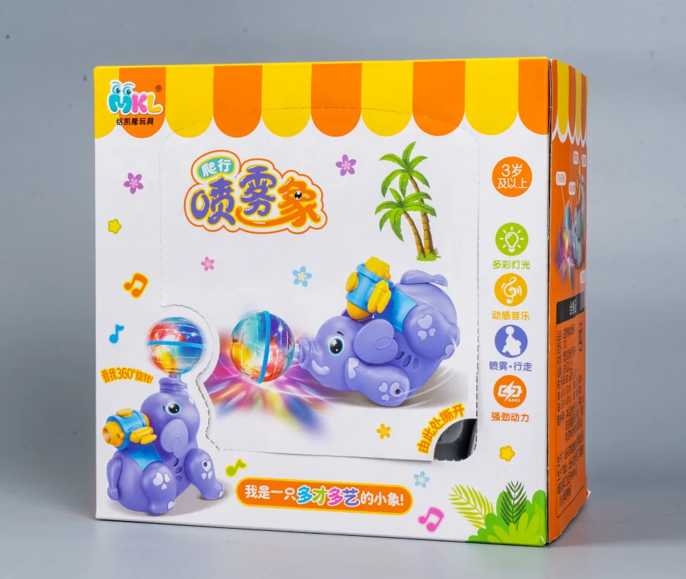 New design Elephant Toy With Music Flashing Light Kids Electric spray Toys Animal Cartoon Toys For Kids