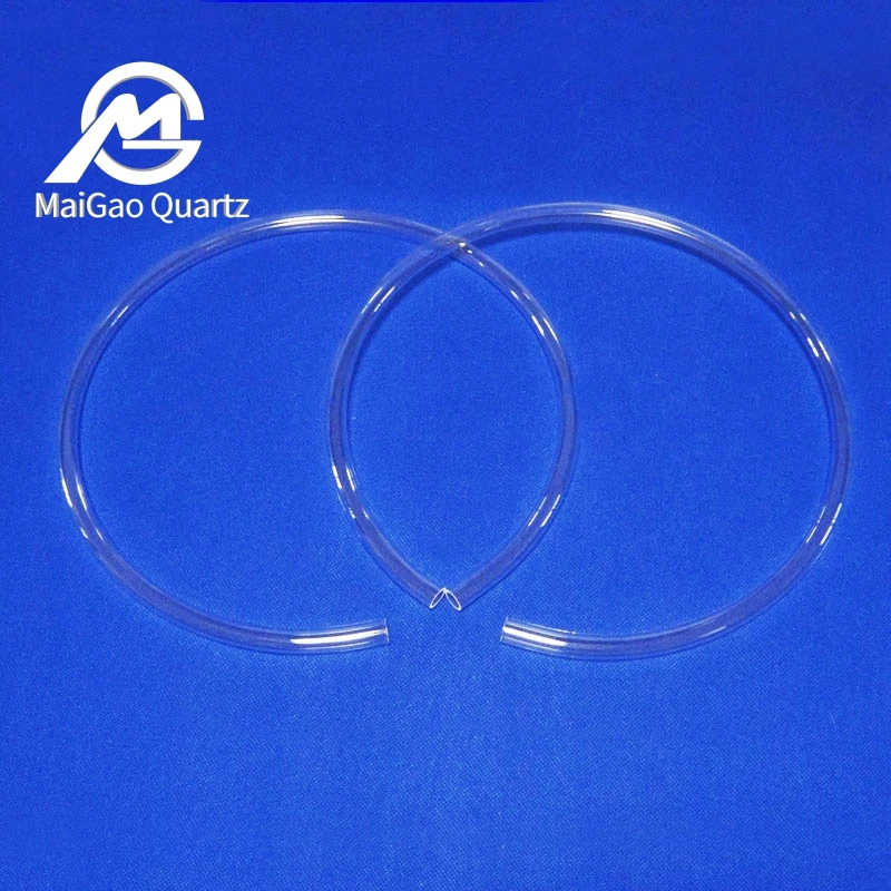 Wholesale transparent high quality heat and acid resistant C-type quartz tube round quartz tube quartz ring