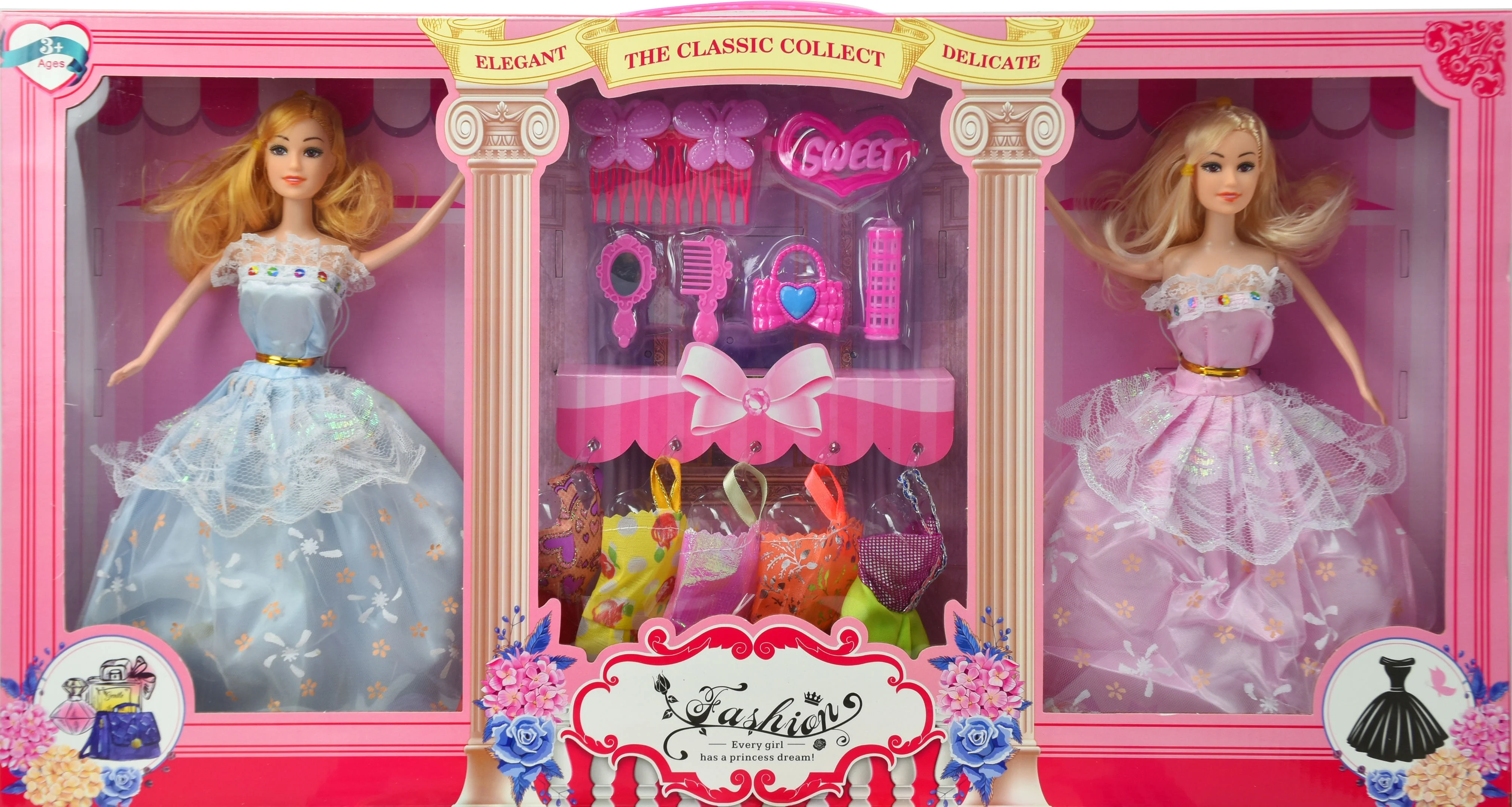 Lovely Princess Girl Doll Toys Changes Dress Up Toys Baby Collection Dolls Set For Sale