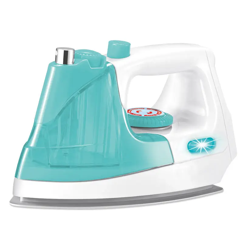 New Girls Home Appliances Electronic Iron Toy with Spray Water Simulation Pretend Play Toy Set with Light Playhouse Toy for Kids