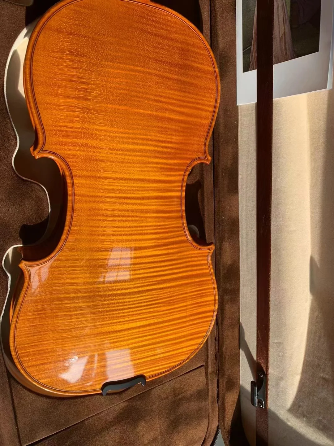 Customized flame maple solid wood left hand 5 string violin custom high level violon