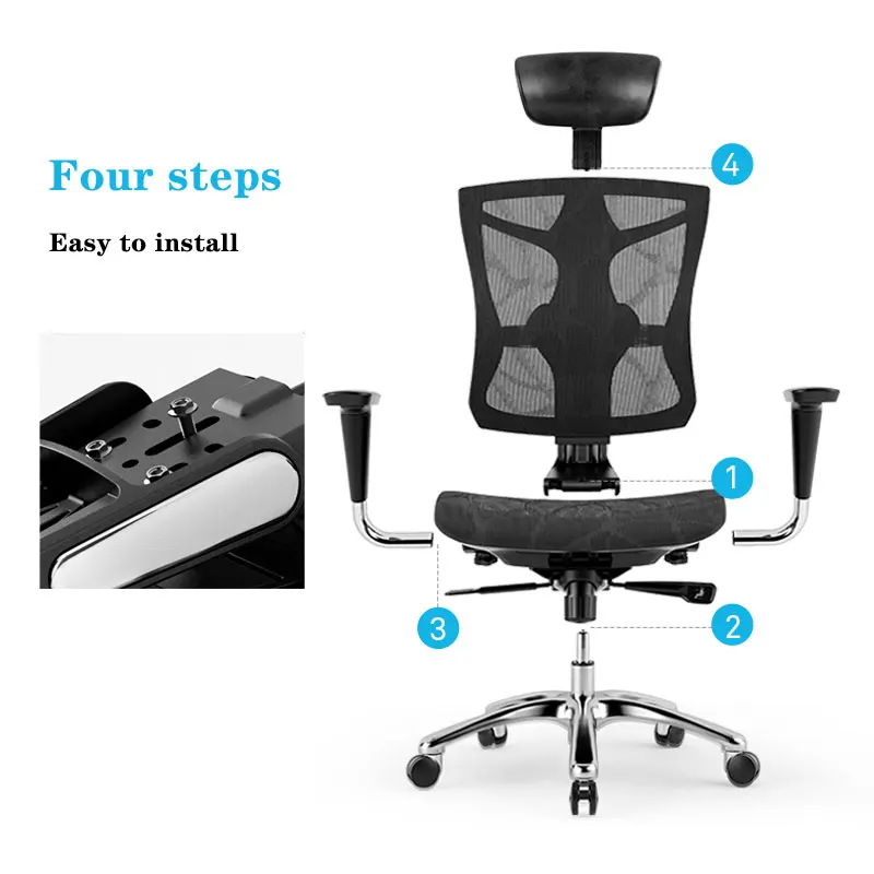 Boss chair high quality full dragon pattern mesh upholstery with multi-functional mechanism with 4 position locked