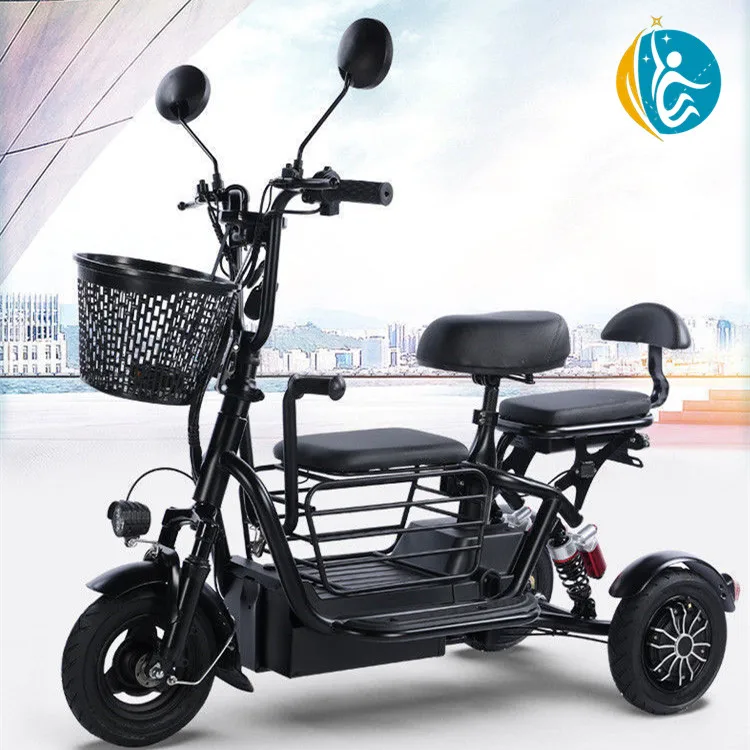 2024 Adult Multi-Purpose e-TRICYCLE Moto Bike 400W 48V 20ah Lithium Battery Fast Speed 24km/h Electric Scooter 2024 Electric