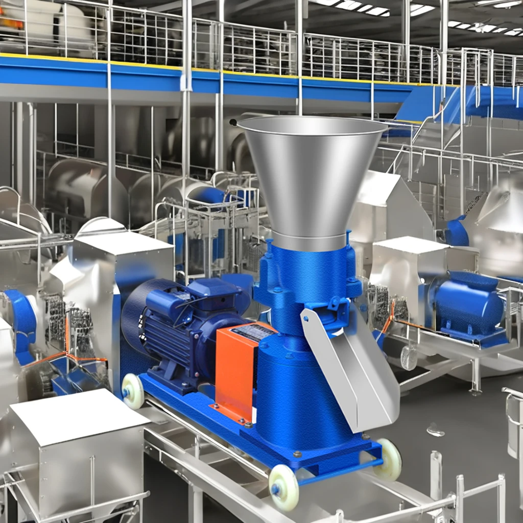 Manual Chicken Feed Pellet Mill Machine Used Animal Food Maker Birds Plant Farm Livestock Featuring Engine Gear Rice Husk Grind