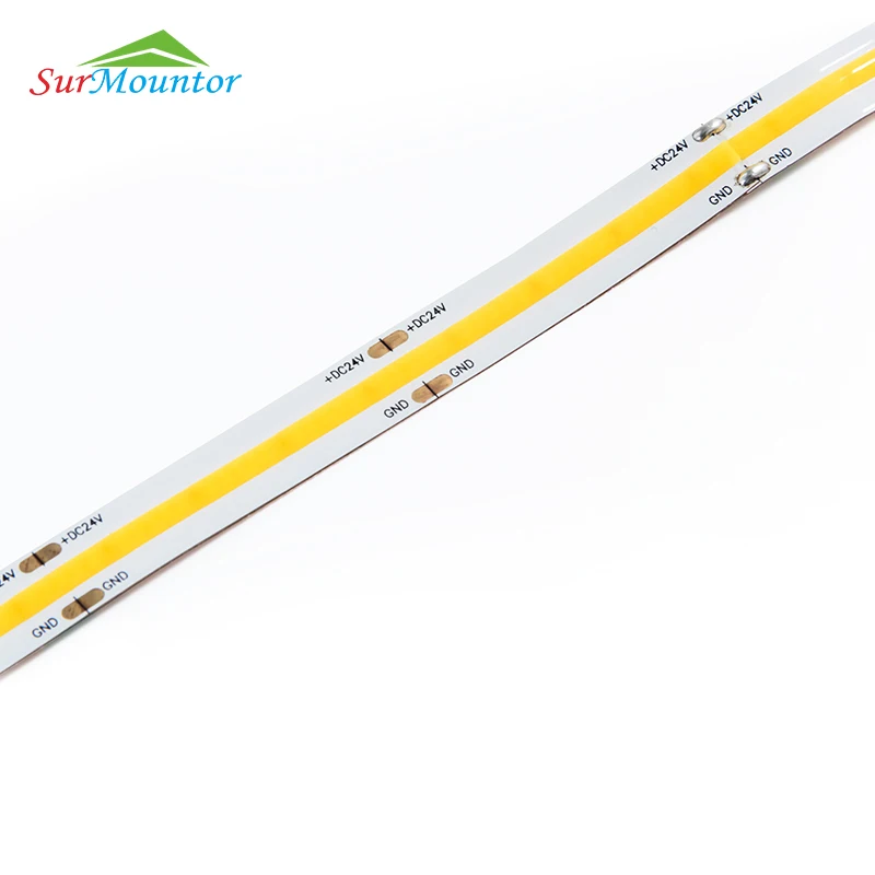  528 чипы 10 Вт/м tiras led метро гибкая светодиодная лента 24V 4000K Эль падрун de luces Тира свет COB светодиодные