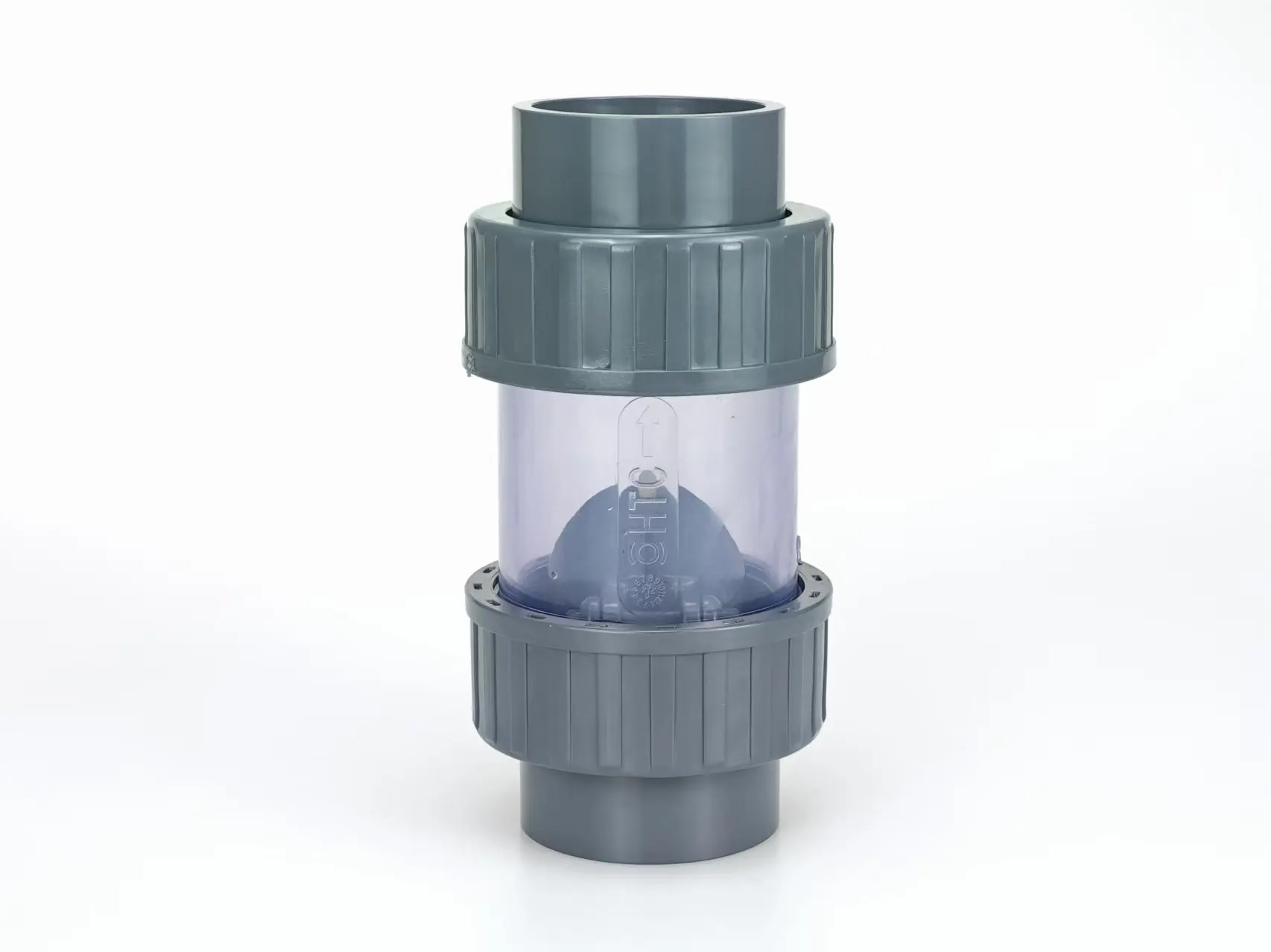 Union Double Swing Check Valve Transparent Manual Hydraulic Structure Pressure Reducing for Water Application