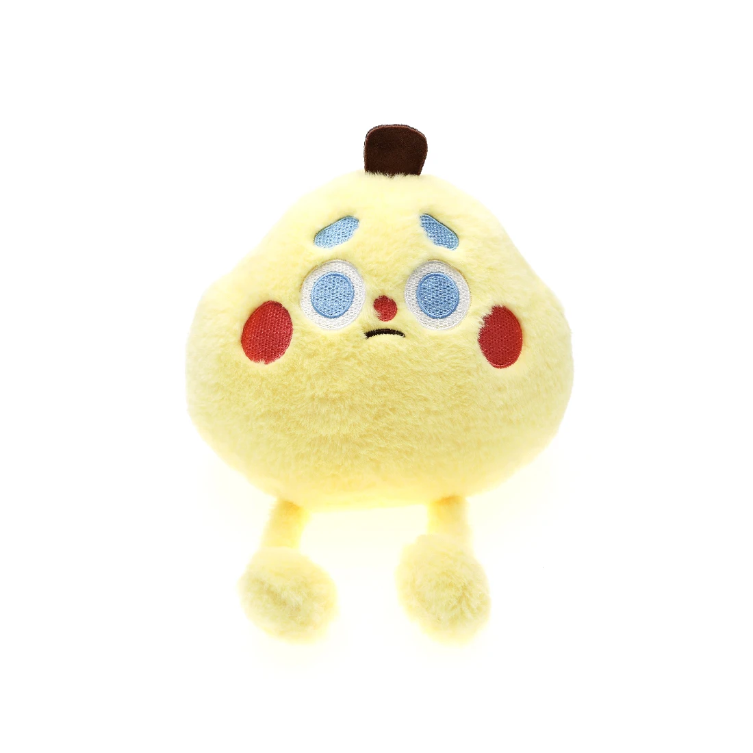 New customized plush fruit and vegetable toy 24cm frustrated pear stuffed animal plush toy