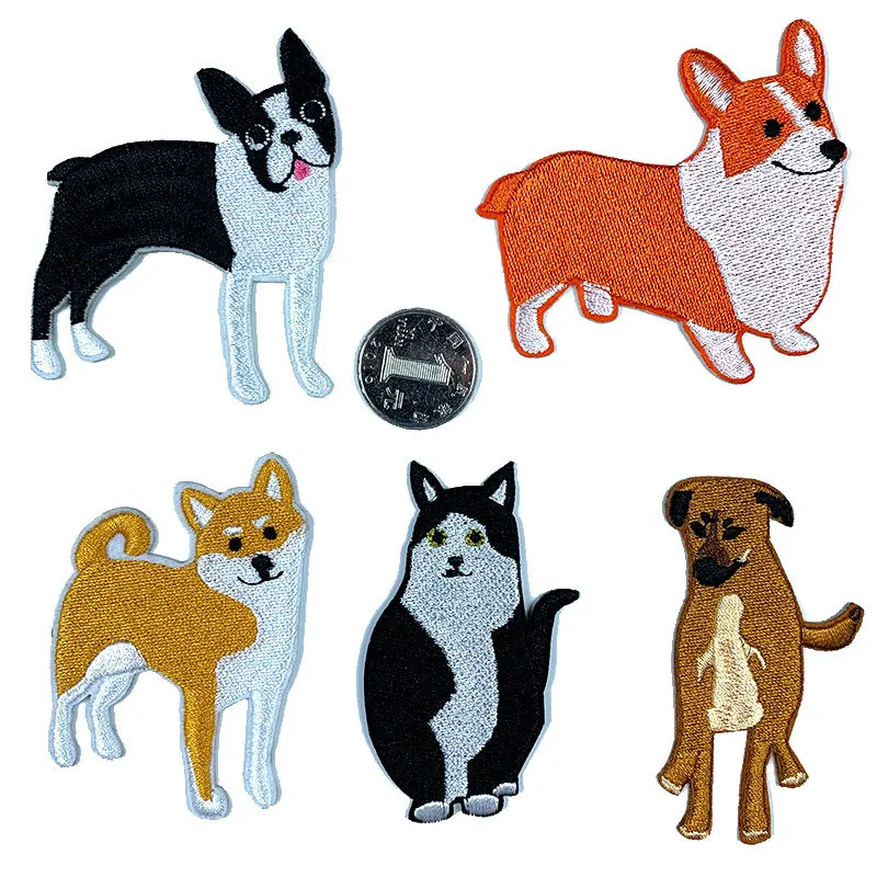 Animal Embroidered Patches Iron Latest Design Cute on Large Big Embroidery Patch Fabric 3D Customized 100pieces Per Bag 1000pc
