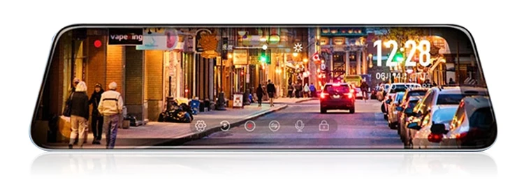 Автомобильный видеорегистратор FHD 1080P 10 дюймов 4G Android двойной объектив GPS-навигатор зеркало заднего вида