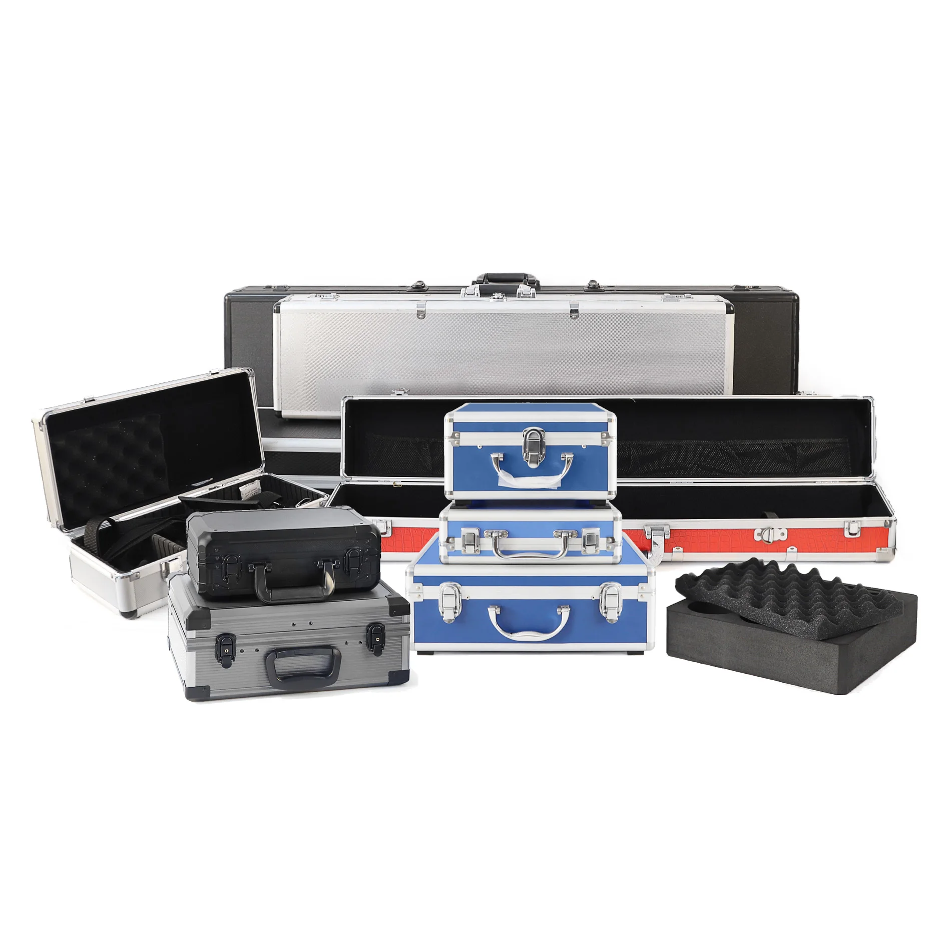 Custom Hard Carrying Storage Flight Lock Briefcases Aluminum Tool Cases Box with EPE/EVA Foam