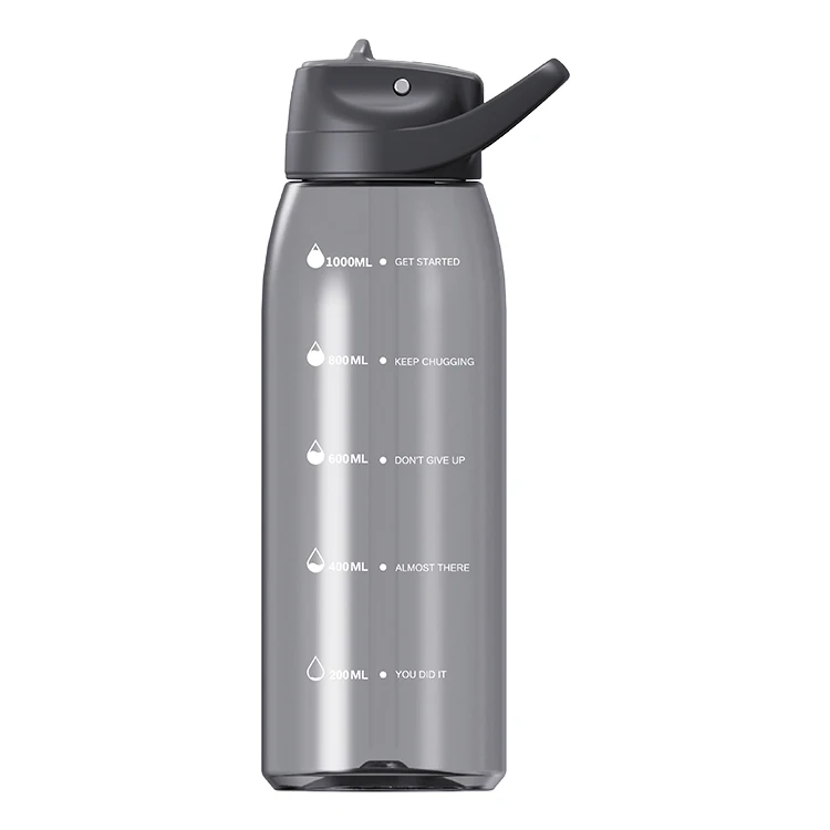 high quality large 1200ml 40 oz clear transparent tritan plastic sports workout water straw bottle with custom logo