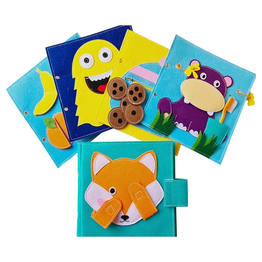 Preschool Storytelling Early Learning Interactive Play Kit Sensory Story Book 3d Montessori Toddlers Busy Board Busy Felt Books