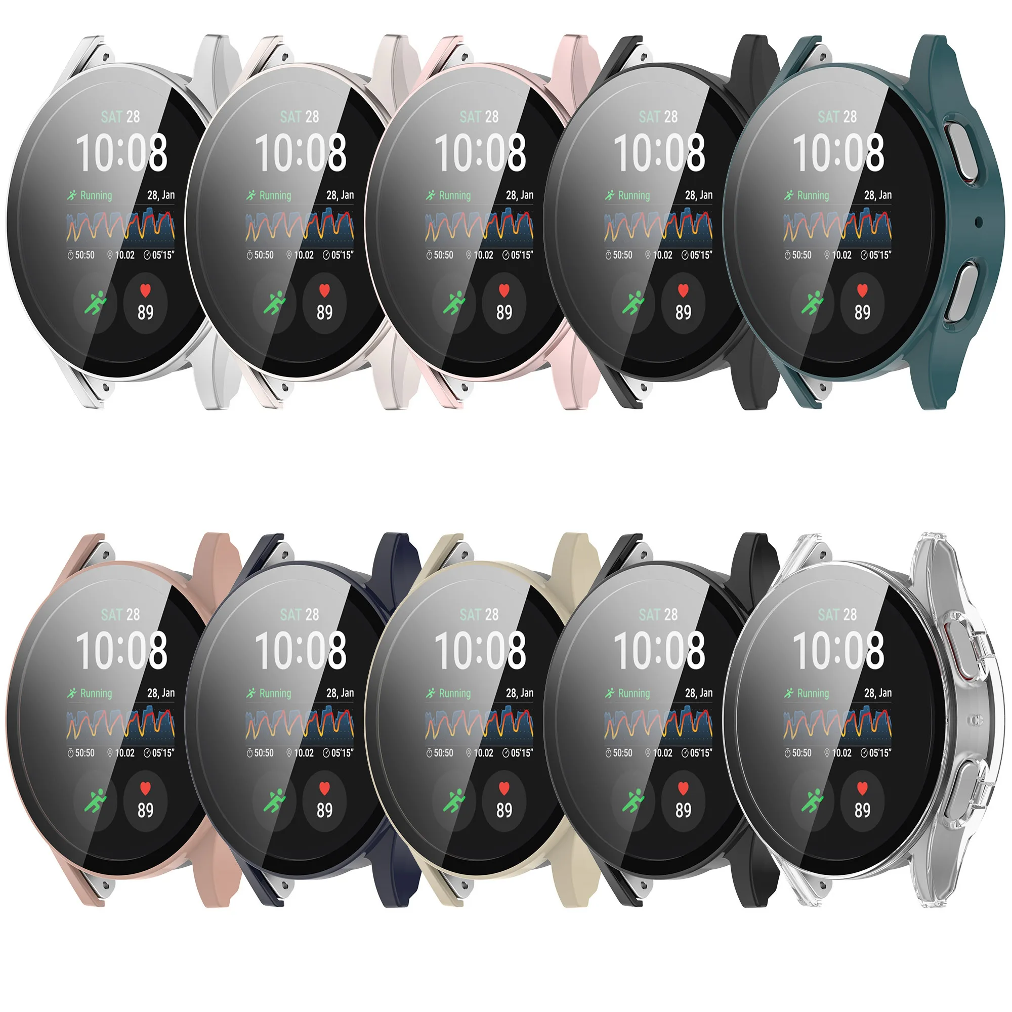 ShanHai PC Glass Watch Case for Samsung Galaxy Watch 7 44mm 40mm Hard All-Around Shell for Galaxy Watch 7 Ultra 47mm Accessories