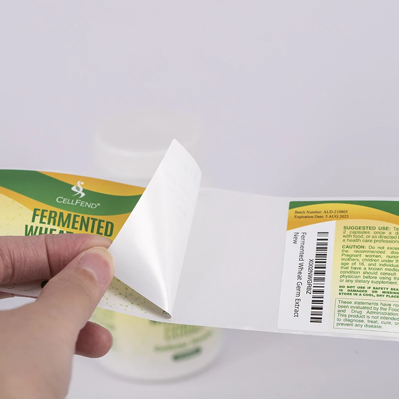 custom waterproof printing herbal supplement label roll sticker for tonics herbs extract powder bottle