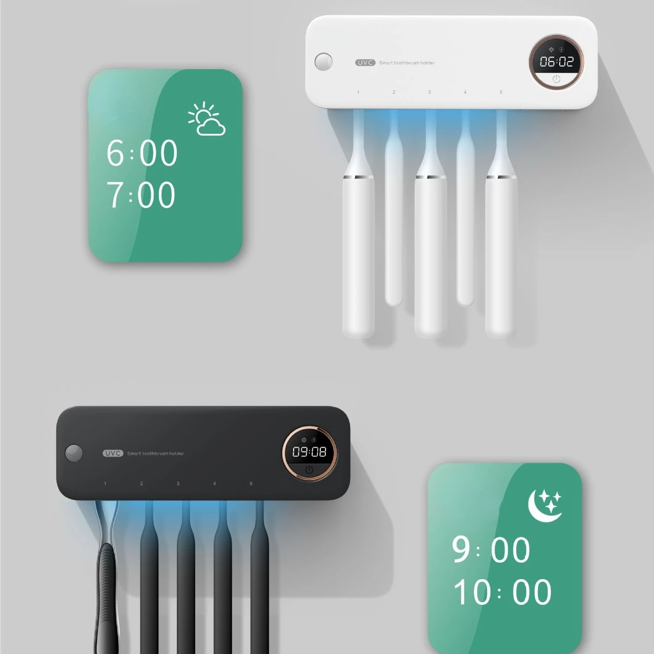 Automatic Punctual Toothbrush Disinfection Box And Air-drying Disinfection Machine Toothbrush Holder