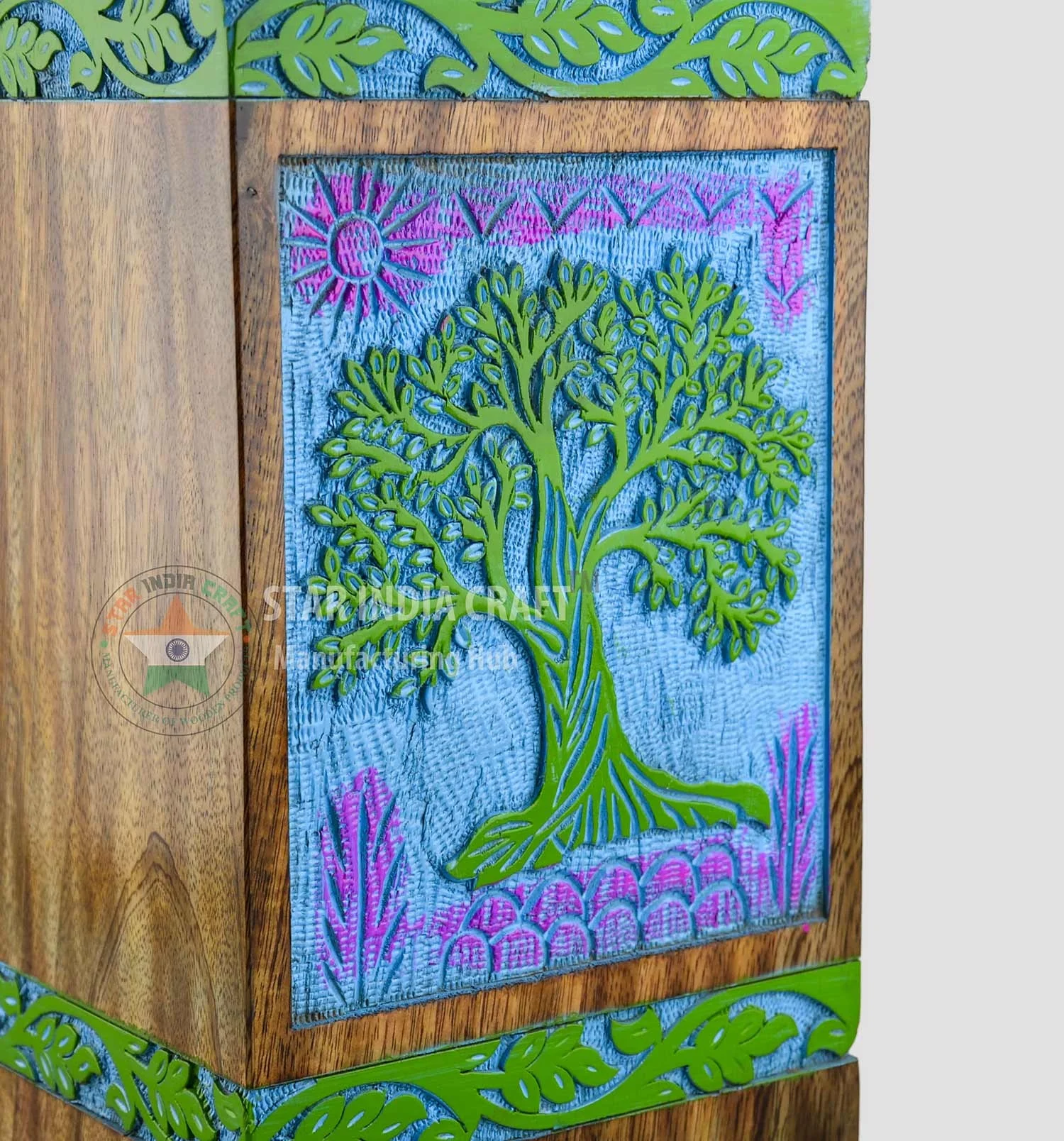 Wooden pet urns cremation ashes container - Handcrafted Funeral Urns