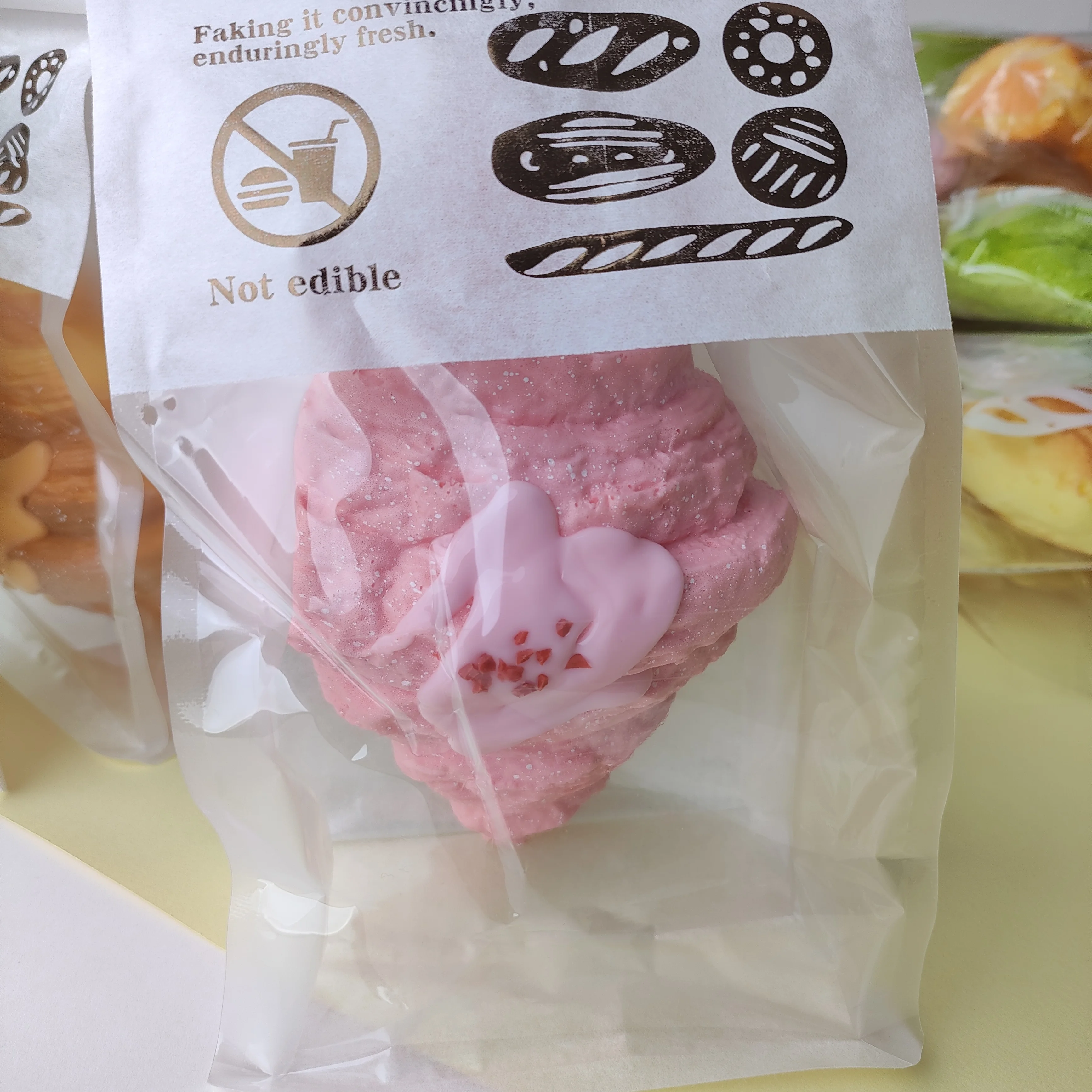 Wholesale factory direct wet soft sticky hand slow rebound decompression extrusion vent simulation croissant model toy