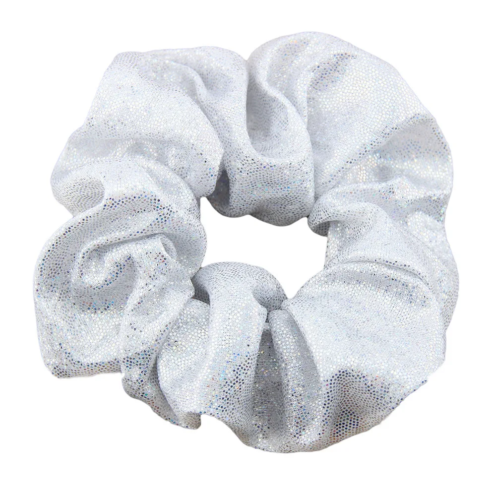 Gold 12 Colors Shiny Metallic Luxury Large Oversized Hair Accessories Tie Elastic Hair Bands Glitter Hair Scrunchies