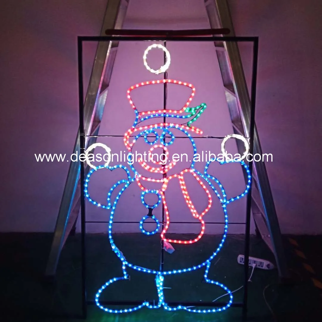 Outdoor Lighted Animated Silly Snowman