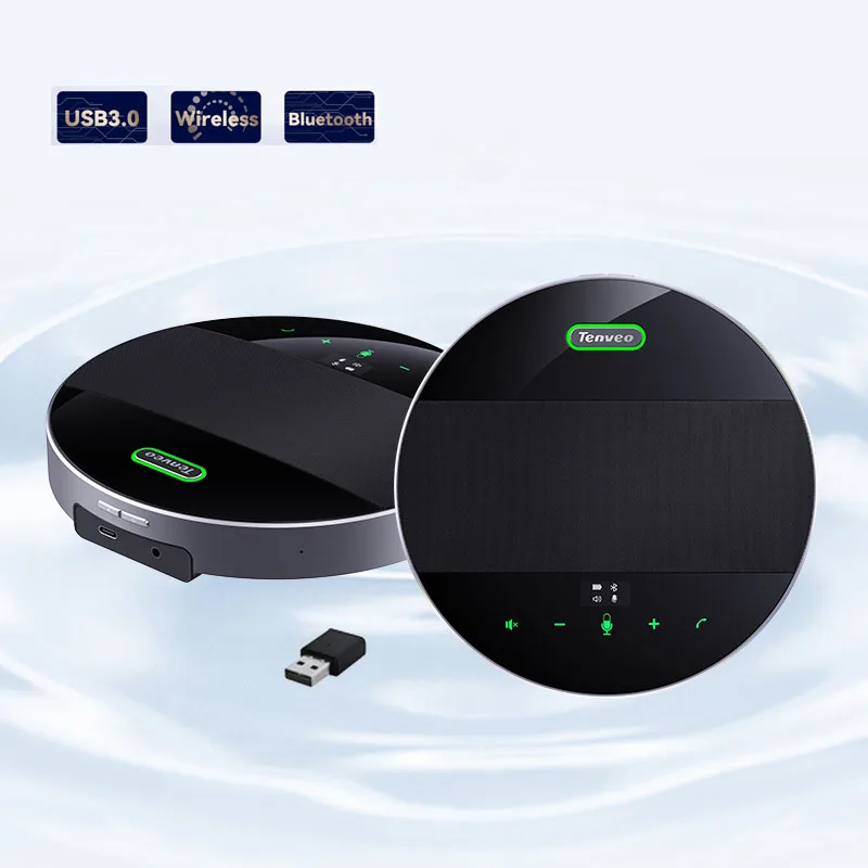 ultra-long standby 8000mAh Unified communication wireless USB conference microphone BT speakerphone