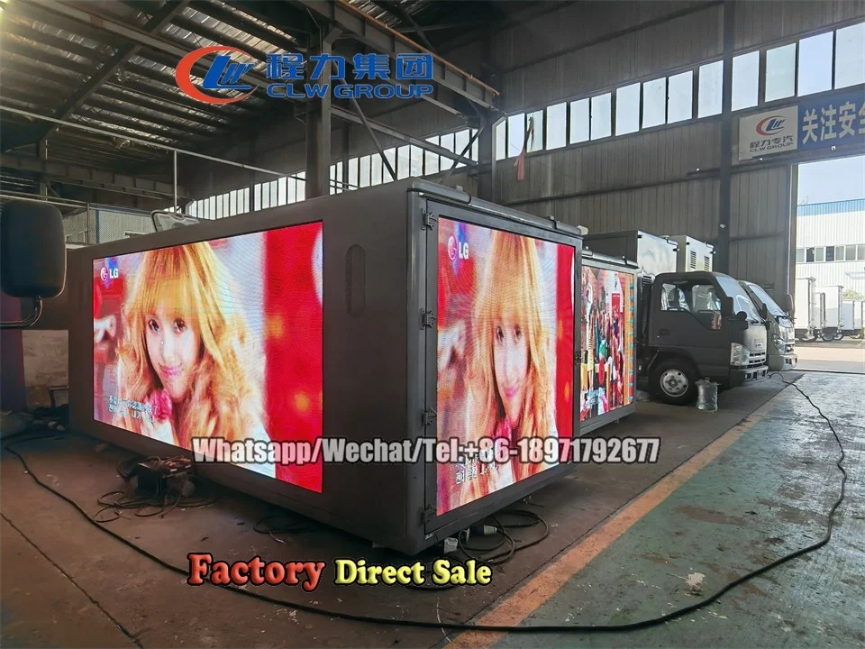 3 sides Full Color Mobile Led Vehicles Advertising Equipment Led Truck Body For Sale