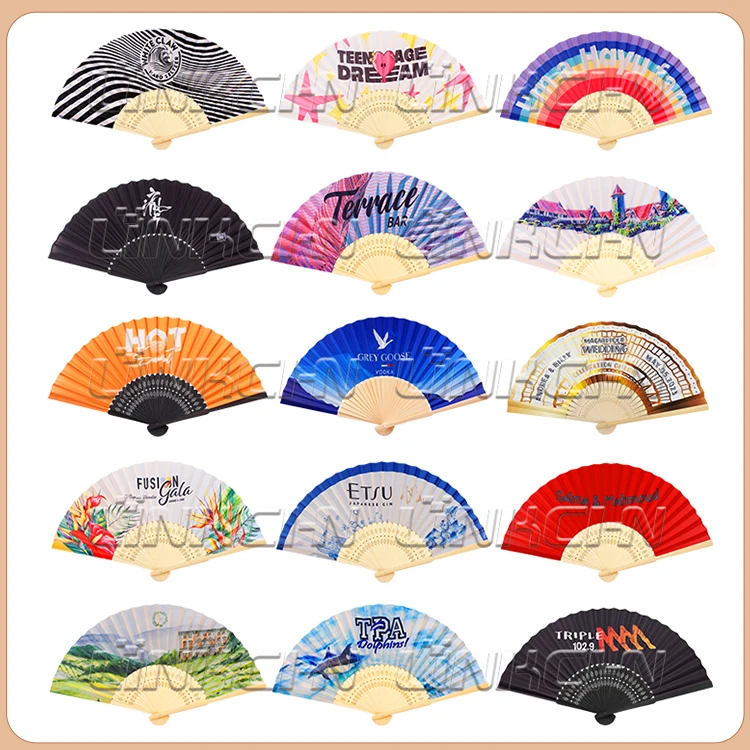 100% natural quality bamboo fans mexican fabric hand fans