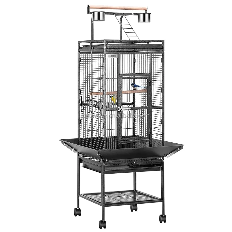 Play Top Roof Parrot Aviary Bird Cage
