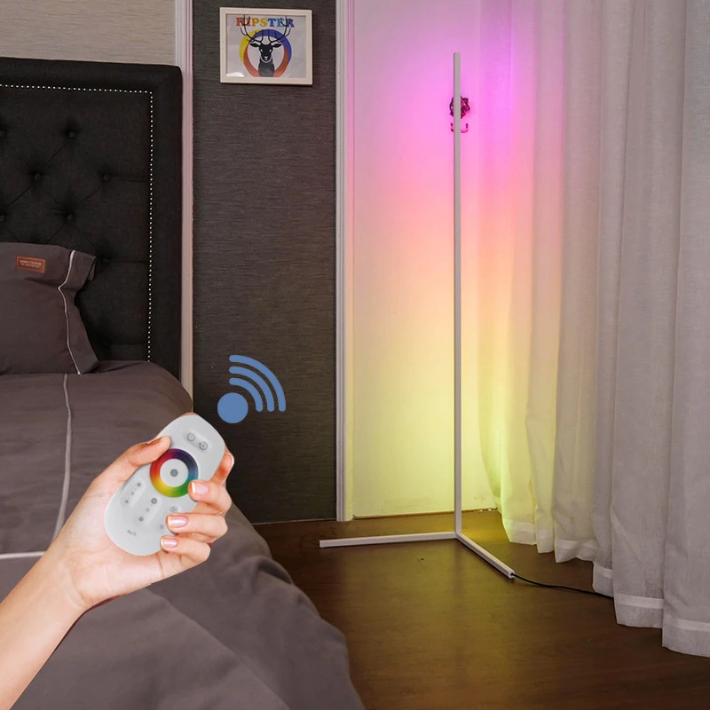 
Modern design standing lamp nordic living room lamp rgb changing with remote app floor lamp 
